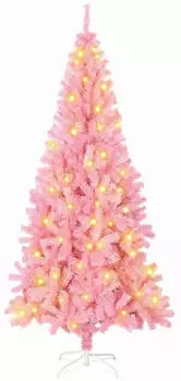 vidaXL Pink LED Christmas Tree 180 cm PVC (3396425)