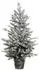 100 cm: Feeric Lights & Christmas Frosty White Snow-Flocked Artificial Christmas Tree with Decorative Glitter