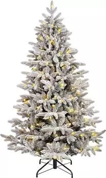 Salcar Snowy Artificial Christmas Tree with Warm White LEDs 180 cm