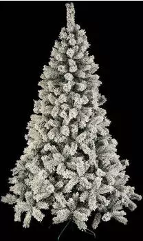 Feeric Lights & Christmas Green and White Snow-Flocked “Windy Peak” Artificial Christmas Tree 150 cm