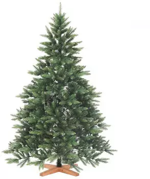 Salcar Green Nordmann Artificial Christmas Tree with Wooden Stand 210 cm