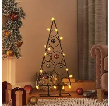 vidaXL Black Metal Christmas Tree 90 cm (359598)