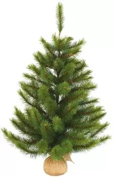 Triumph Tree Black Box Trees Richmond Künstlicher Weihnachtsbaum in Jutesack - H90 x Ø69 cm - Grün