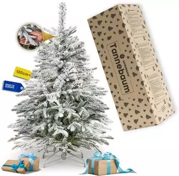 Springos Snowy Caucasian Spruce Artificial Christmas Tree 120 cm
