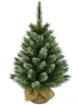 Triumph Tree Green “Pittsburgh” Artificial Christmas Tree with Frosted Jute Base 90 cm