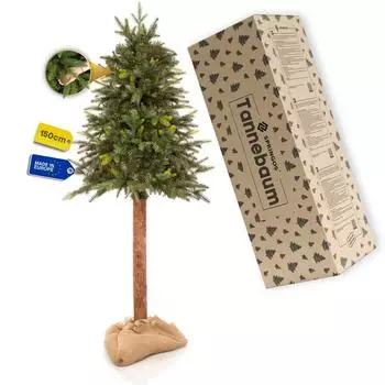 Springos Natural Spruce Artificial Christmas Tree with Trunk 150 cm