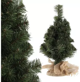 Kadax Small Green Christmas Tree with 66 Branches and Jute Base 60 cm