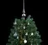 vidaXL Green LED Hinged Christmas Tree with Baubles 180 cm (3210164)