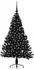 vidaXL Künstlicher Weihnachtsbaum vorbelichtet, schwarz, 120cm, PVC (3397116)