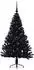 vidaXL Künstlicher Weihnachtsbaum vorbelichtet, schwarz, 120cm, PVC (3397116)