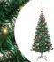 vidaXL Künstlicher Weihnachtsbaum vorbelichtet, grün, 120cm (3396744)
