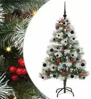 vidaXL K&uuml;nstlicher Weihnachtsbaum Gr&uuml;n und Wei&szlig; 150 cm