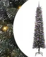 vidaXL K&uuml;nstlicher Weihnachtsbaum mit 300 LEDs mit St&auml;nder Gr&uuml;n 210 cm