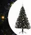 vidaXL Künstlicher vorbeleuchteter Weihnachtsbaum schwarz 150cm PVC (3397132)