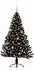 vidaXL Künstlicher vorbeleuchteter Weihnachtsbaum schwarz 150cm PVC (3397132)