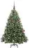 vidaXL Künstlicher Weihnachtsbaum 150 LEDs, bunte Kugeln, 150cm, PE/PVC (3397843)