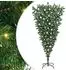 vidaXL Umgedrehter Kunst-Weihnachtsbaum mit Kugelset, grün, 210cm, PVC