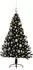 vidaXL Künstlicher Weihnachtsbaum vorbelichtet, schwarz, 120cm, PVC (3397119)