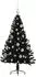 vidaXL Künstlicher Weihnachtsbaum vorbelichtet, schwarz, 120cm, PVC (3397119)