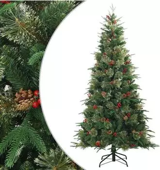 vidaXL K&uuml;nstlicher klappbarer Weihnachtsbaum mit St&auml;nder, gr&uuml;n, 180cm (42019303)