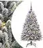 vidaXL Künstlicher Weihnachtsbaum grün/weiß, 120cm, PVC und Metall (3395736)