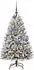 vidaXL Künstlicher Weihnachtsbaum grün/weiß, 120cm, PVC und Metall (3395736)