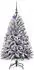 vidaXL Künstlicher Weihnachtsbaum grün/weiß, 120cm, PVC und Metall (3395736)