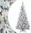 vidaXL Künstlicher Weihnachtsbaum, klappbar, weiß, 180cm, PE/PVC (3397490)