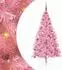 vidaXL Künstlicher Weihnachtsbaum beleuchtet, rosa, 180cm, PVC (3397082)