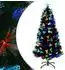 vidaXL Künstlicher Weihnachtsbaum grün 150cm 160 LEDs PVC (42019343)