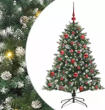 vidaXL K&uuml;nstlicher Weihnachtsbaum mit St&auml;nder, 150 LEDs, gr&uuml;n, 105x105x150cm (3395221)