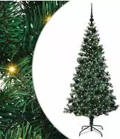 vidaXL K&uuml;nstlicher vorbeleuchteter Weihnachtsbaum Gr&uuml;n 180 cm
