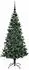 vidaXL Künstlicher vorbeleuchteter Weihnachtsbaum grün 180cm (3396763)