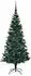 vidaXL Künstlicher vorbeleuchteter Weihnachtsbaum grün 180cm (3396763)