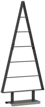 vidaXL Metall-Weihnachtsbaum mit St&auml;nder, Stahl, schwarz, 90cm (42019170)