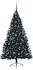 vidaXL Künstlicher vorbeleuchteter Weihnachtsbaum schwarz 180cm PVC (3397148)