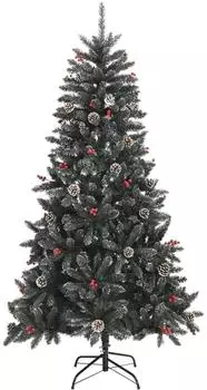 vidaXL K&uuml;nstlicher Weihnachtsbaum mit St&auml;nder, gr&uuml;n, 180cm, PVC (345180)