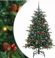 vidaXL K&uuml;nstlicher Weihnachtsbaum mit 150 LEDs mit St&auml;nder Gr&uuml;n 150 cm
