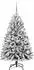 vidaXL Künstlicher Weihnachtsbaum grün/weiß, 120cm, PVC und Metall (3395732)