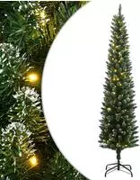 vidaXL K&uuml;nstlicher Weihnachtsbaum Schlank 300 LEDs 210 cm