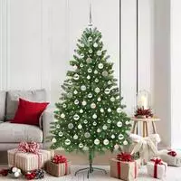 vidaXL Weihnachtsbaum mit 300 LEDs mit St&auml;nder Gr&uuml;n 180 cm PE