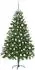 vidaXL Künstlicher Weihnachtsbaum mit Ständer, 300 LEDs, grün, 180cm, PE (3396333)