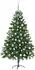 vidaXL Künstlicher Weihnachtsbaum mit Ständer, 300 LEDs, grün, 180cm, PE (3396333)