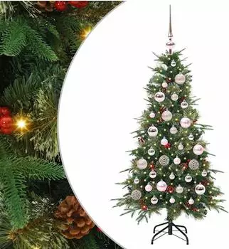 vidaXL K&uuml;nstlicher Weihnachtsbaum, klappbar, gr&uuml;n, 120cm, PE/PVC (3397395)