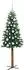 vidaXL Schlanker Künstlicher Weihnachtsbaum mit Ständer, 150 LEDs, grün, 150cm (3394854)