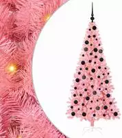 vidaXL Weihnachtsbaum mit 300 LEDs mit St&auml;nder Rosa 180 cm PVC