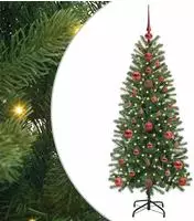 vidaXL K&uuml;nstlicher Weihnachtsbaum mit 150 LEDs Gr&uuml;n 120 cm PE und PVC