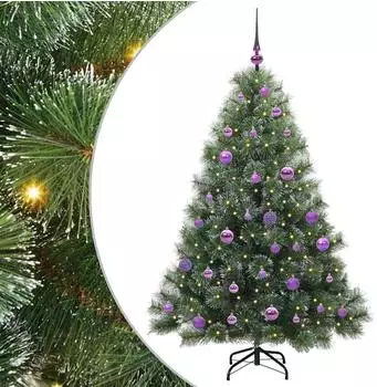 vidaXL K&uuml;nstlicher Weihnachtsbaum 150 LEDs, 150cm, PE/PVC (3397841)