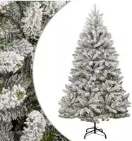 vidaXL K&uuml;nstlicher Weihnachtsbaum Klappbar Beschneit 240 cm
