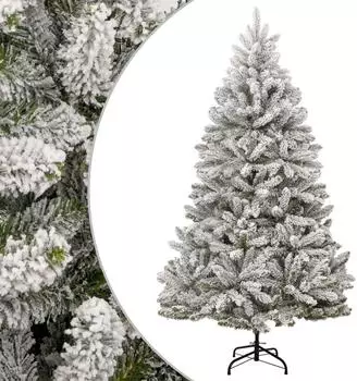 vidaXL K&uuml;nstlicher Weihnachtsbaum, klappbar, beschneit, 240cm (357795)